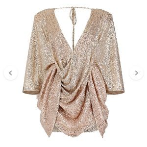 Center of Attention Sequins Dress - Gold
